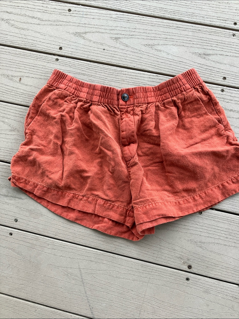 Madewell Women's Rust Orange Pull-On Shorts